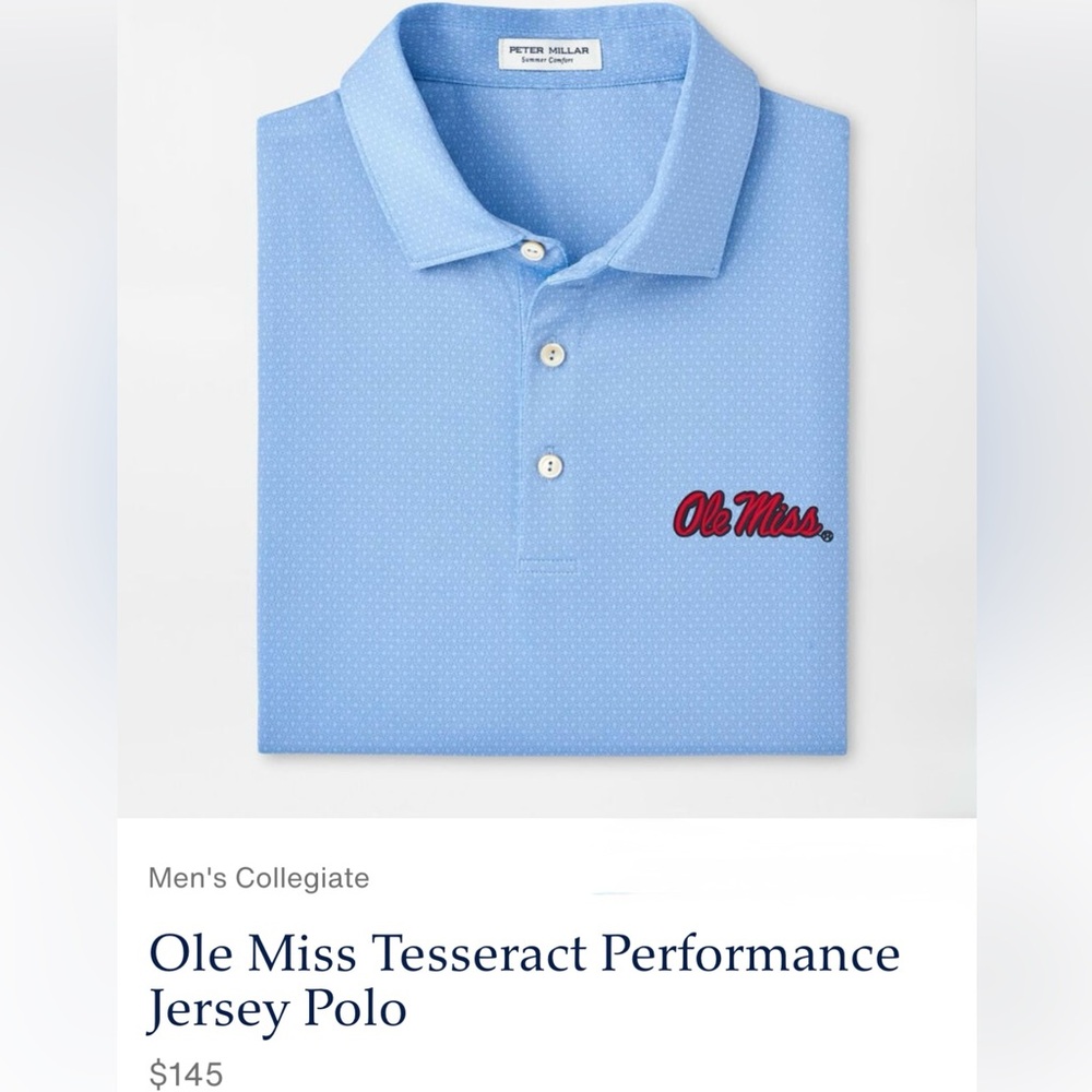 PETER MILLAR Ole Miss Tesseract Performance Jersey Polo